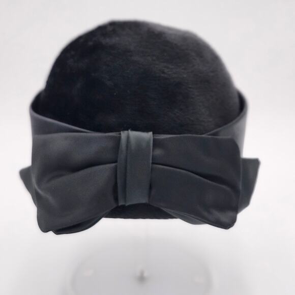 Vintage Chapeau by Mia Bad-Vilbel Black Mystere Fur Hat D0001 - Picture 2 of 7